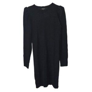 New Lily Rose Long Sleeve Black Lightweight Sweater Dress